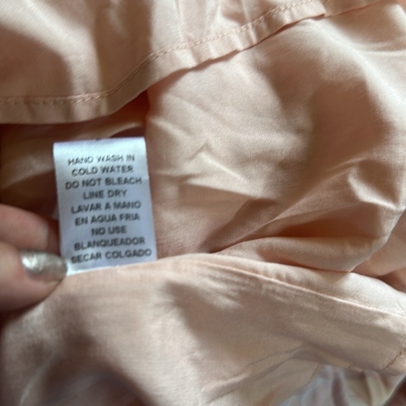 Entro Dress L Boho Floral Tiered Maxi Pink Yellow Orange Elastic Waist - Picture 6 of 8